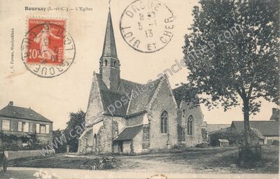 Carte postale ancienne L'Eglise — Boursay (Loir-et-Cher)