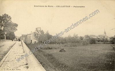 Carte postale ancienne Environs de Blois - Panorama — Cellettes (Loir-et-Cher)