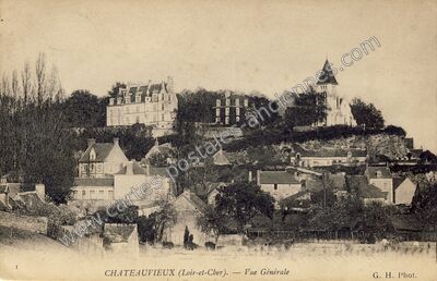 Carte postale ancienne Vue Générale — Châteauvieux (Loir-et-Cher)