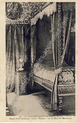 Carte postale ancienne Musée d'Art Céramique Adrien Thibault - Lit de Mme de Maintenon — La Chaussée-Saint-Victor (Loir-et-Cher)