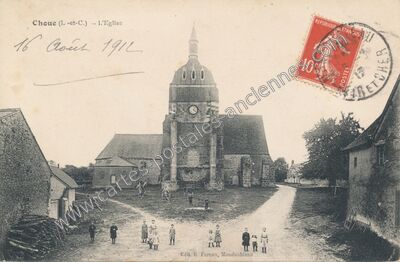 Carte postale ancienne L'Eglise — Choue (Loir-et-Cher)