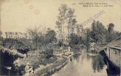 Carte postale ancienne Bords de la Cisse — Coulanges (Loir-et-Cher)