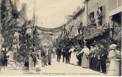 Carte postale ancienne Cour Cheverny F1908 — Cour-Cheverny (Loir-et-Cher)