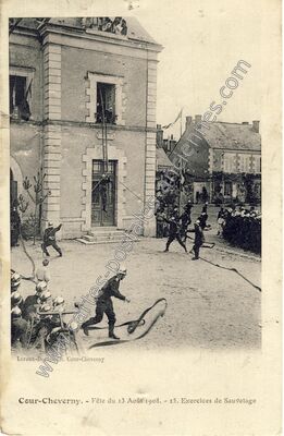 Carte postale ancienne Cour Cheverny F1908 — Cour-Cheverny (Loir-et-Cher)