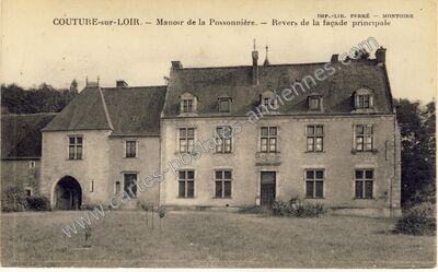 Carte postale ancienne Manoir de la Possonnière — Couture-sur-Loir (Loir-et-Cher)