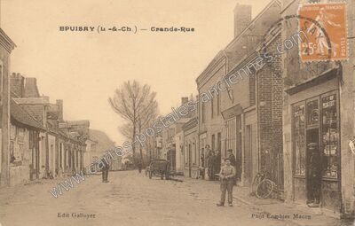 Carte postale ancienne Grande-Rue — Épuisay (Loir-et-Cher)