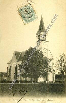 Carte postale ancienne L'Église — La Ferté-Imbault (Loir-et-Cher)
