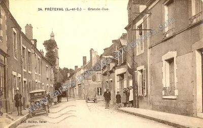 Carte postale ancienne Grande-Rue — Fréteval (Loir-et-Cher)