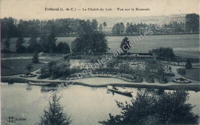 Carte postale ancienne Le Chalet du Loir - Vue sur la Roseraie — Fréteval (Loir-et-Cher)