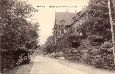 Carte postale ancienne Route de Fréteval à Morée — Morée (Loir-et-Cher)