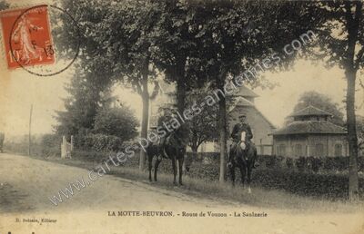 Carte postale ancienne Route de Vouzon - La Saulnerie — Lamotte-Beuvron (Loir-et-Cher)