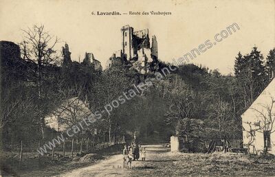 Carte postale ancienne Route des Vauboyers — Lavardin (Loir-et-Cher)