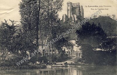 Carte postale ancienne Près Montoire Rue de l'ancien Gué — Lavardin (Loir-et-Cher)