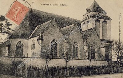 Carte postale ancienne L'Eglise — Lorges (Loir-et-Cher)