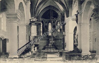 Carte postale ancienne Intérieur de l'Eglise — Maves (Loir-et-Cher)