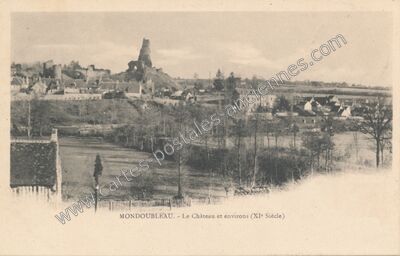 Carte postale ancienne Le Château et environs (XIe Siècle) — Mondoubleau (Loir-et-Cher)