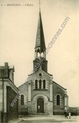 Carte postale ancienne L'Église — Monteaux (Loir-et-Cher)
