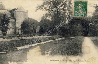 Carte postale ancienne Une vue du Parc du Château — Monteaux (Loir-et-Cher)
