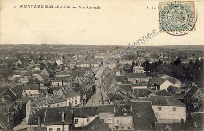 Carte postale ancienne Vue Générale — Montoire-sur-le-Loir (Loir-et-Cher)