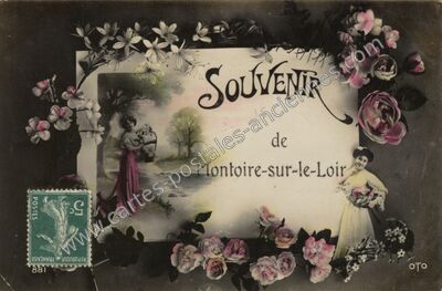 Carte postale ancienne Souvenir — Montoire-sur-le-Loir (Loir-et-Cher)