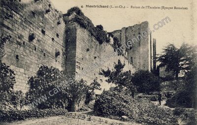 Carte postale ancienne Ruines de l'Enceinte (Epoque Romaine) — Montrichard (Loir-et-Cher)
