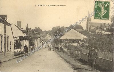 Carte postale ancienne Arrivée de Fréteval — Morée (Loir-et-Cher)
