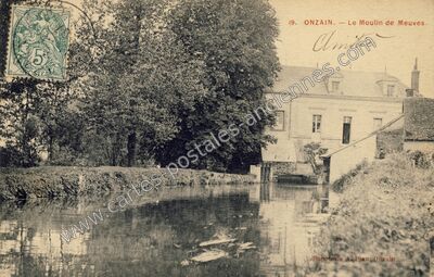 Carte postale ancienne Le Moulin de Meuves — Onzain (Loir-et-Cher)