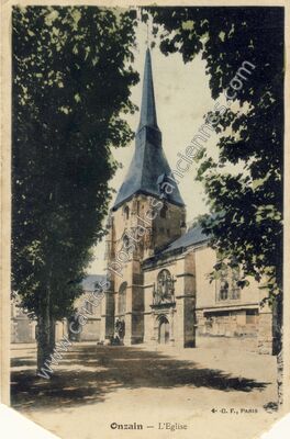 Carte postale ancienne L'Eglise — Onzain (Loir-et-Cher)