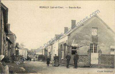 Carte postale ancienne Grande-Rue — Romilly (Loir-et-Cher)