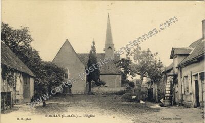 Carte postale ancienne L'Eglise — Romilly (Loir-et-Cher)