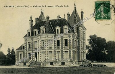 Carte postale ancienne Chateau de Remarday — Salbris (Loir-et-Cher)