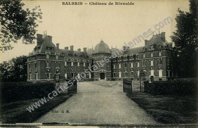 Carte postale ancienne Chateau de Rivaulde — Salbris (Loir-et-Cher)