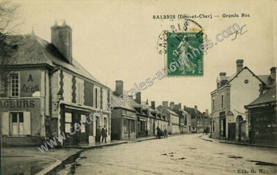 Carte postale ancienne Grande Rue — Salbris (Loir-et-Cher)