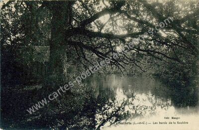 Carte postale ancienne Les bords de la Sauldre — Salbris (Loir-et-Cher)