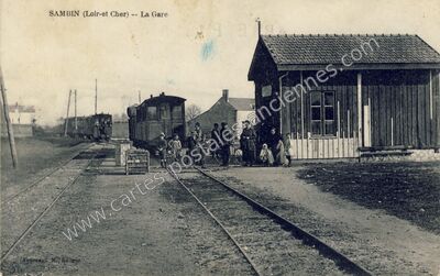Carte postale ancienne La Gare — Sambin (Loir-et-Cher)