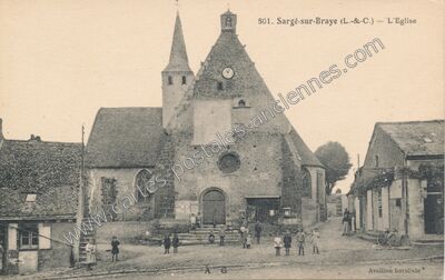 Carte postale ancienne L'Eglise — Sargé-sur-Braye (Loir-et-Cher)