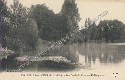 Carte postale ancienne Les Bords du Cher aux Châteigners — Selles-sur-Cher (Loir-et-Cher)
