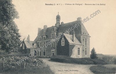 Carte postale ancienne Château de Glatigny - Berceau des 3 du Bellay — Souday (Loir-et-Cher)
