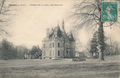 Carte postale ancienne Château de La Cour, côté Nord-Est — Souday (Loir-et-Cher)