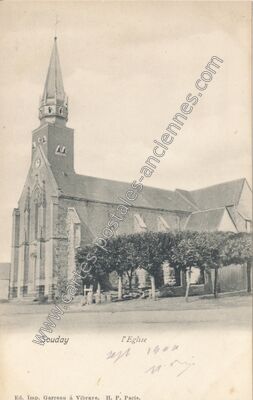 Carte postale ancienne L'Eglise — Souday (Loir-et-Cher)
