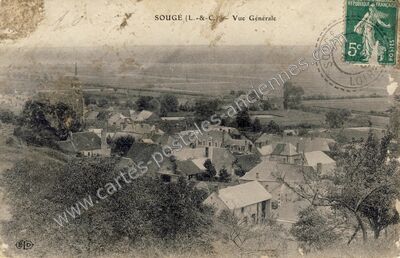 Carte postale ancienne Vue Générale — Sougé (Loir-et-Cher)