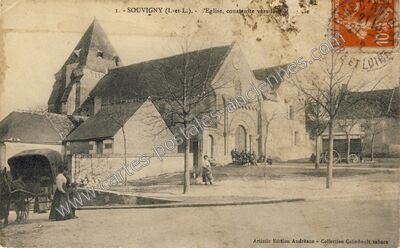 Carte postale ancienne Souvigny — Souvigny-en-Sologne (Loir-et-Cher)