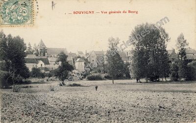 Carte postale ancienne Souvigny — Souvigny-en-Sologne (Loir-et-Cher)