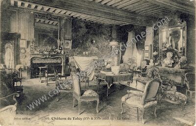 Carte postale ancienne Château de Talcy (XVe & XVIe siècles). - Le Salon — Talcy (Loir-et-Cher)