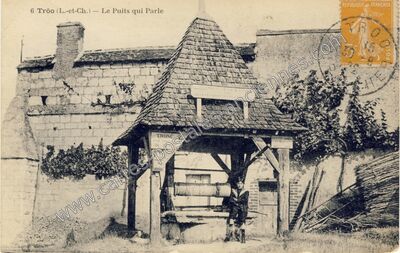 Carte postale ancienne Le Puits qui Parle — Troo (Loir-et-Cher)