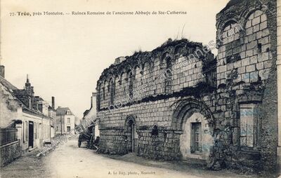 Carte postale ancienne Ruines Romaine de l'ancienne Abbaye de Ste-Catherine — Troo (Loir-et-Cher)