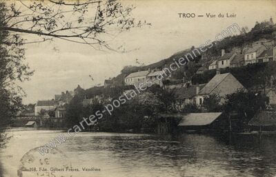 Carte postale ancienne Vue du Loir — Troo (Loir-et-Cher)