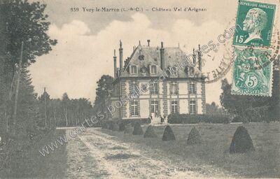Carte postale ancienne Château Val d'Arignan — Yvoy-le-Marron (Loir-et-Cher)