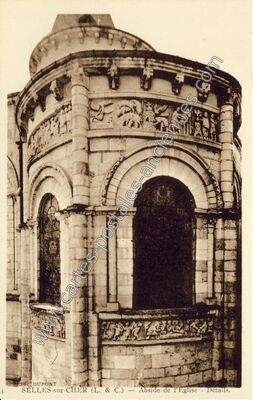 Carte postale ancienne Abside de l'Eglise - Détails — Selles-sur-Cher (Loir-et-Cher)