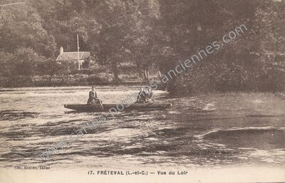 Carte postale ancienne Vue du Loir — Fréteval (Loir-et-Cher)